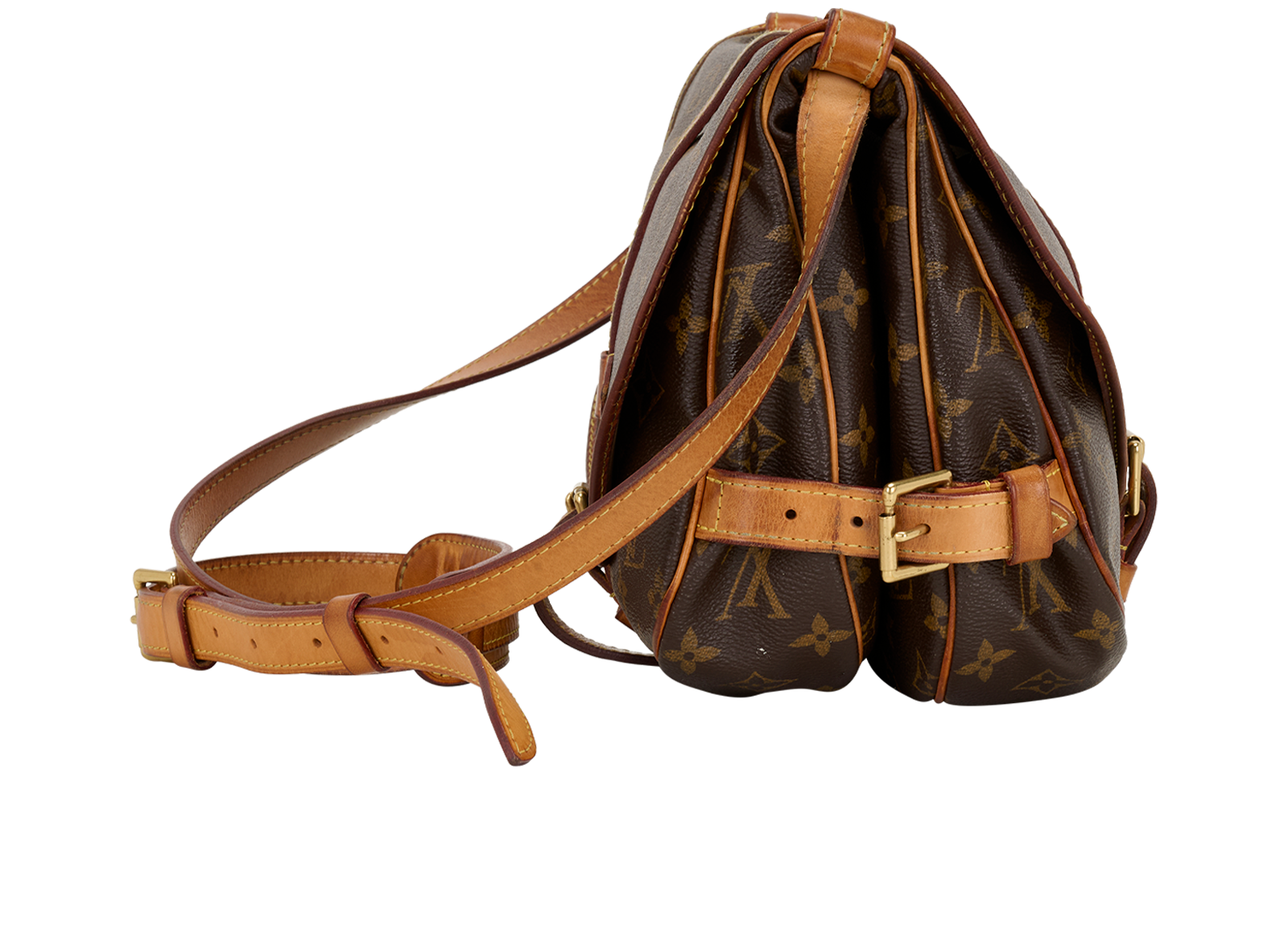 Saumur, &pound;395, Handbags, Brown, Canvas, Side view